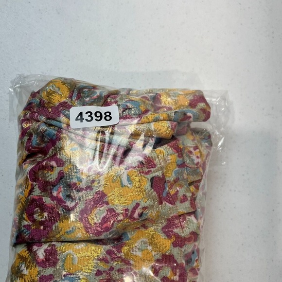 Zac Posen Skirt Women 9 Brocade Floral Metallic Pleated Skirt Multicolor Preppy - Picture 11 of 11